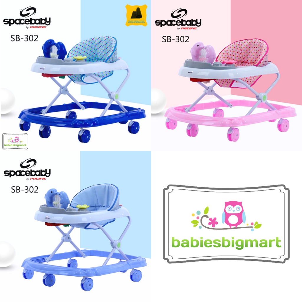 GRATIS BUBBLEWRAP BABY WALKER SPACEBABY SB 302 / 306 / 309 / 315 / 316 / 705 / 709 SPACE BABY Murah Meriah GRATIS BAJU LANGSUNG