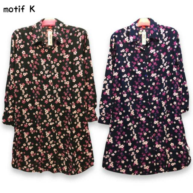 KEMEJA PANJANG BUNGA RAYON DINZLIE