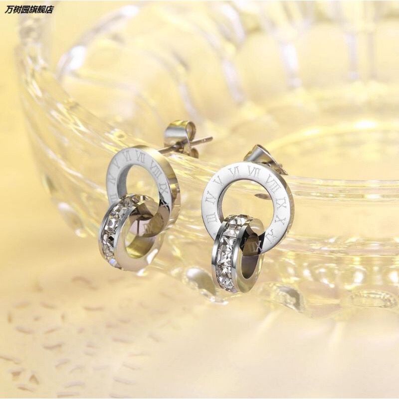 Anting TITANIUM MOTIF RING / Anting Wanita titanium tebaru model korea / anting wanita tusuk anti karat