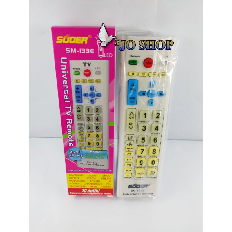 Remot TV LED-LCD Universal/Remot control multifungsi SM-133E SUOER