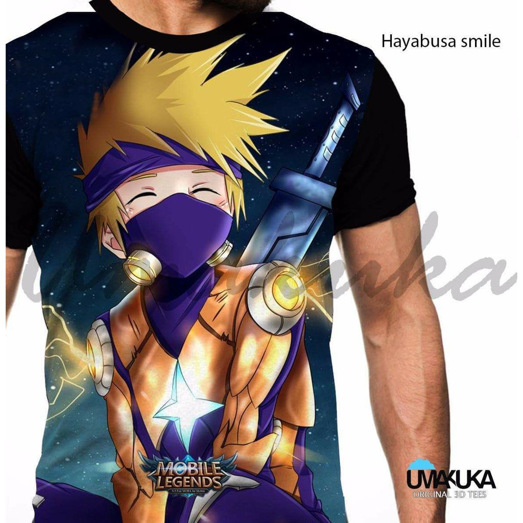 baju kaos game mobile legend PUBG HAYABUSA skin alucard tshirt umakuka 3d original premium terbaru