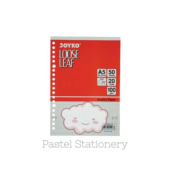 

Isi Loose Leaf Grid A5 100gr - Refill Binder Grid Paper A5 Joyko