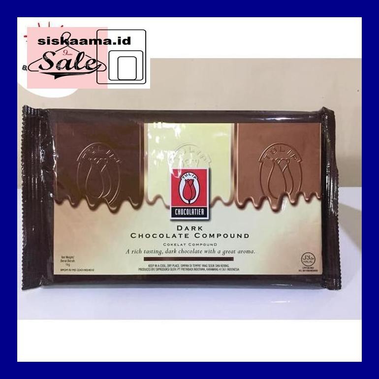 

A40D0Yh Coklat Tulip Dark Chocolate Compound 1 Kg D50Tr40V