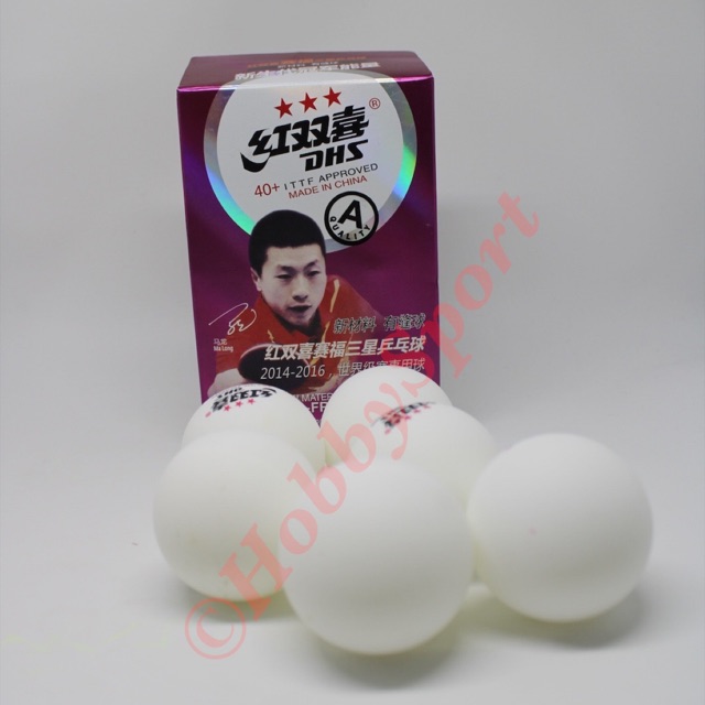 Bola Pingpong / Bola Tenis Meja DHS 40+ *3 (3 Star) Isi 6 White
