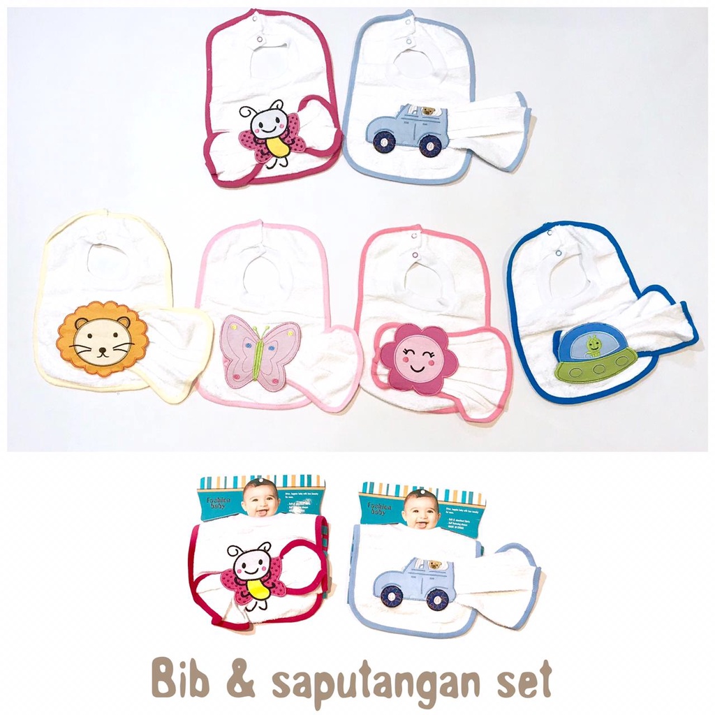 KI Slaber Handuk dan Washlap Celemek Bayi Set