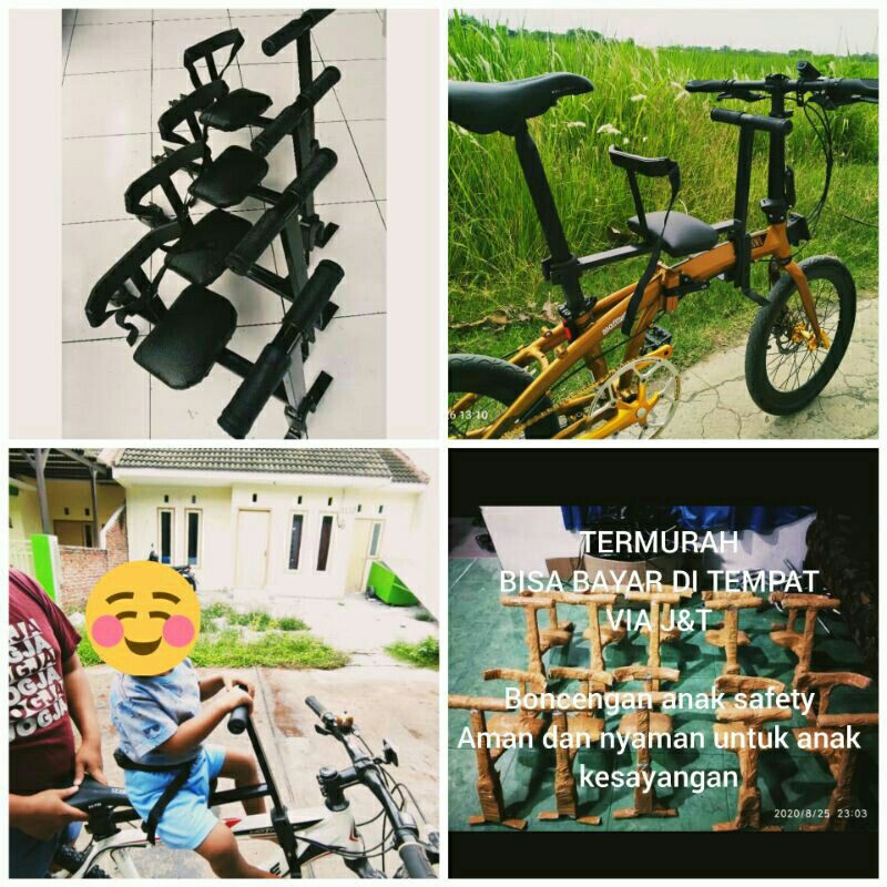 TERMURAH - BONCENGAN DEPAN ANAK SEPEDA LIPAT,SAYUR,MINION,MTB boncengan anak