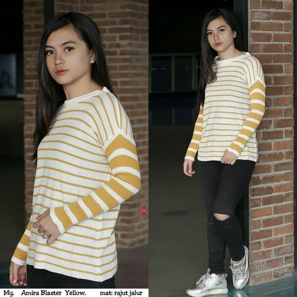 Koleksi baju Wanita Amira blaster Sweater