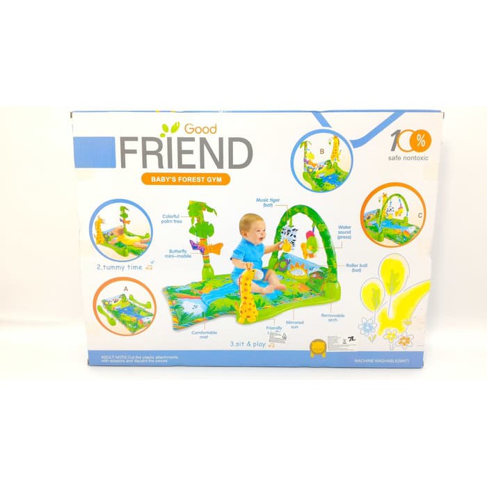 Mainan Matras Bayi 6 Bulan Baby Playmate Gym Anak Rainforest