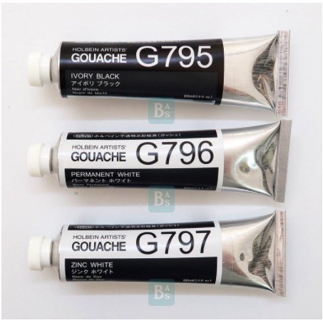 

Holbein Artists' BLACK & WHITE Gouache Paint 60ml