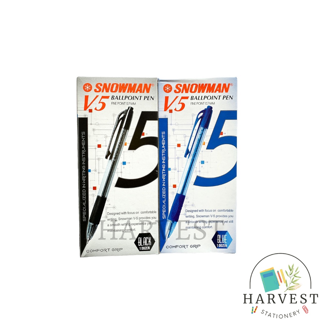 

Pulpen Snowman V5 0.7mm / Bolpoint Snowman HITAM BIRU (1 PCS)