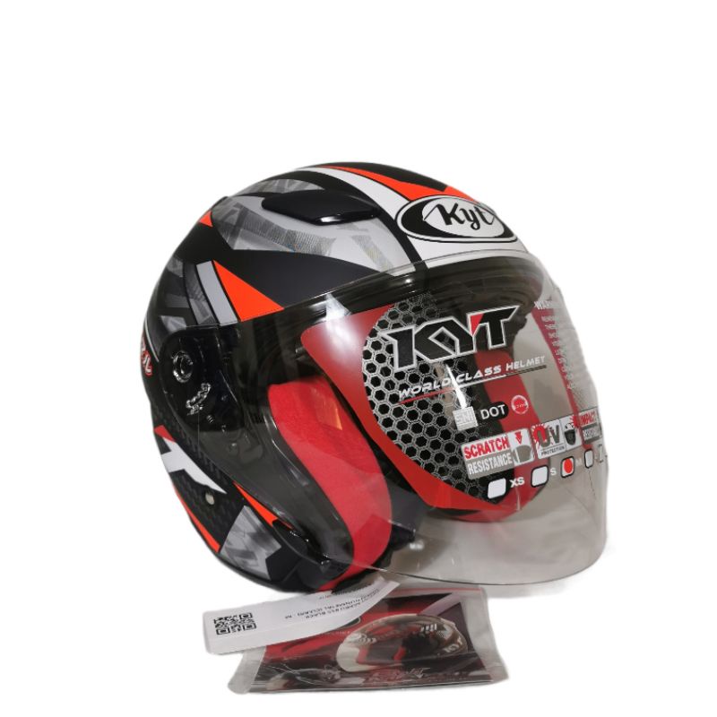 HELM KYT DJ MARU MOTIF 15 BLACK DOFF GUNMETAL HELM HALF FACE KYT DJMARU MOTIF ORIGINAL MURAH SNI3-4