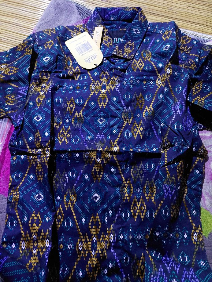 Bswart Batik Hrb026 Kenongo Hem Pendek Padi Pekalongan M L Xl Batik Pria Murah Modern Grosir Batik