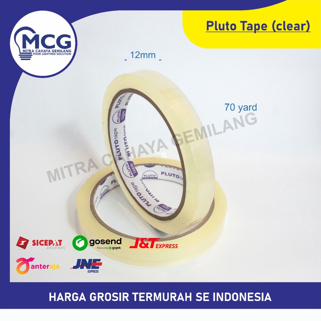 

Lakban isolasi selotip ATK 12mm 1/2 Inch 70 yard Bening TERMURAH