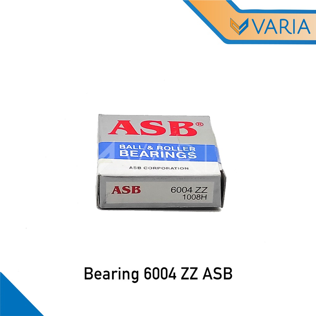 Bearing / Laher 6004 ZZ Tutup Plat Besi Double ASB