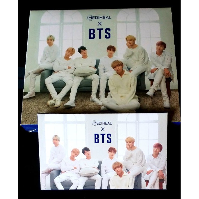1 Set BTS x Mediheal Box / Tanpa Mask Sheet Dan 14 Photocard Official