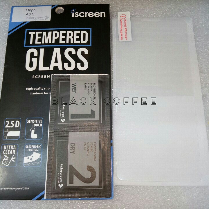 Tempered glass oppo A3s tempered glass iScreen bening