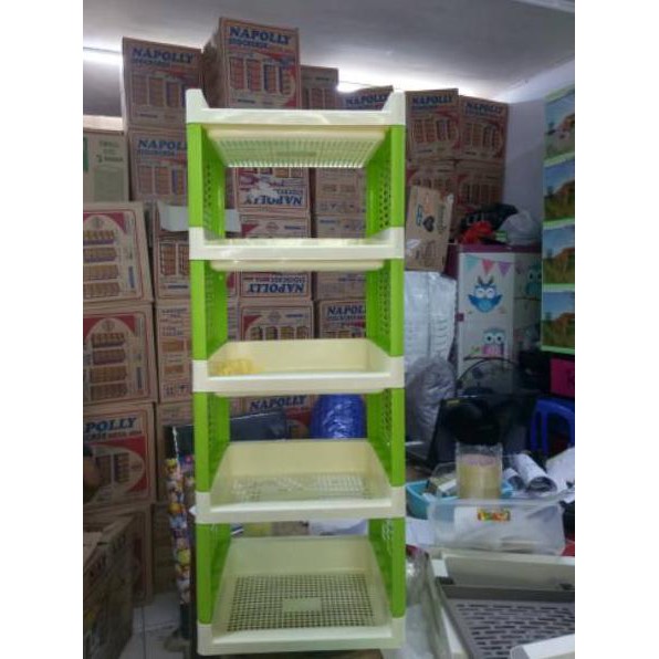 ❊  RAK SERBAGUNA RAK PLASTIK YOYO SUSUN 5 ✳