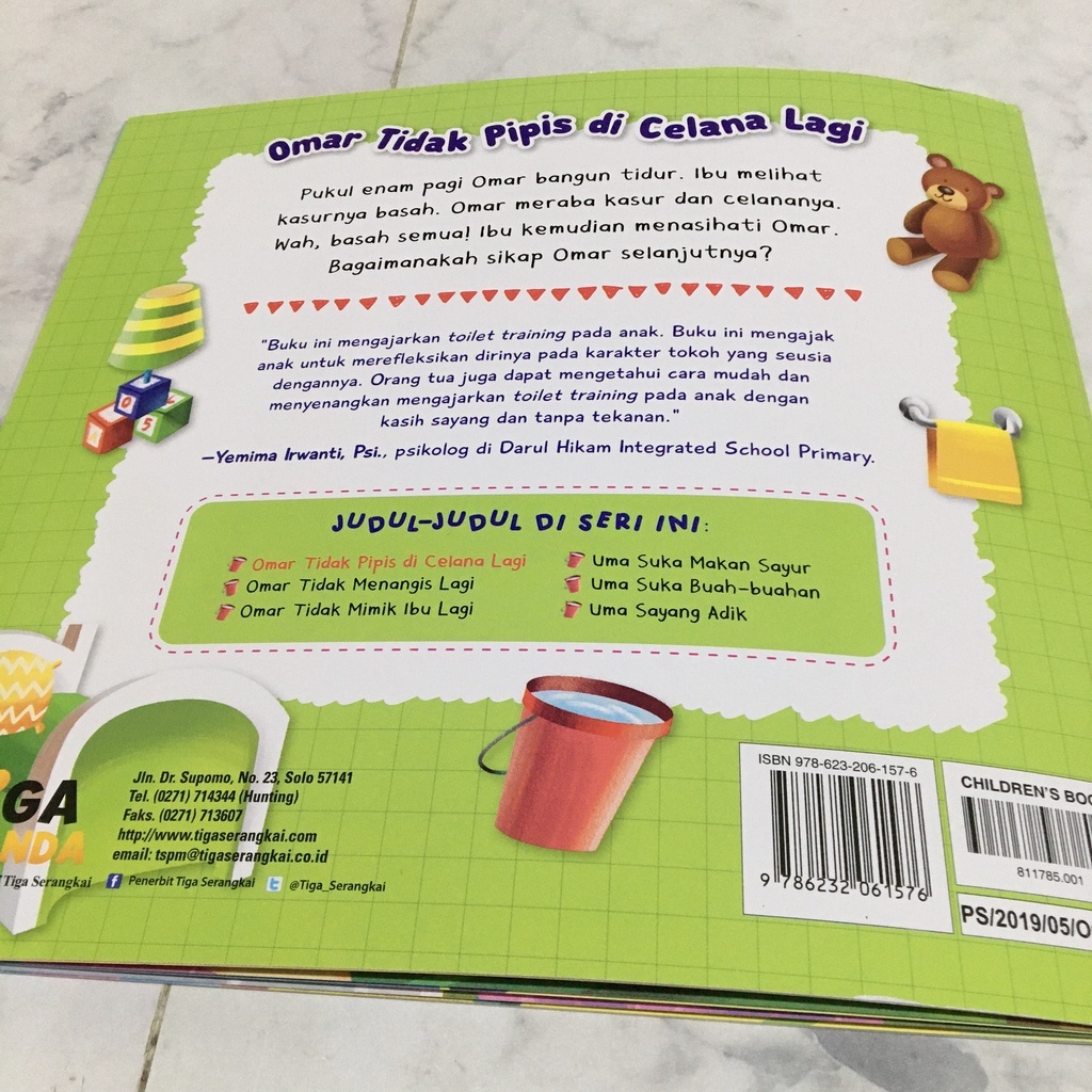 buku cerita anak seri cerita balita omar tidak pipis di celana lagi potty train training tiga ananda / storybook / bedtime story aktivitas anak activity book aku anak disiplin dan mandiri-7