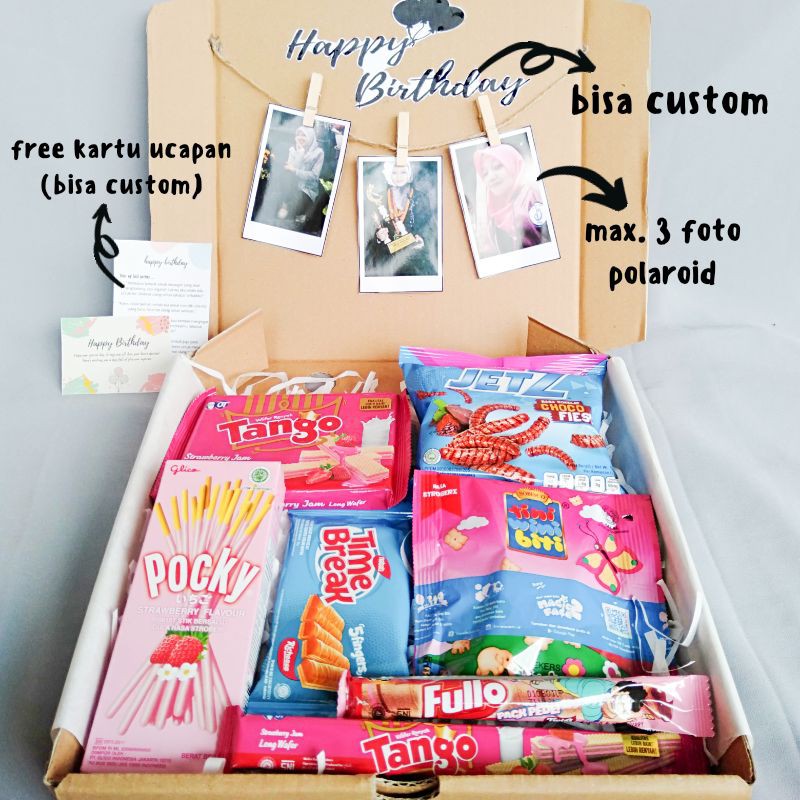 

SNACK BOX HAMPERS SNACK GIFT BOX KADO ULTAH KADO WISUDA ANNIVERSARY KADO MURAH KADO ULANG TAHUN CEWEK GRADUATION GIFT KADO PERNIKAHAN KADO ANNIVERSARY HADIAH WISUDA BIRTHDAY GIFT KADO PACAR BOX HADIAH WISUDA CEWEK HAMPERS VALENTINE