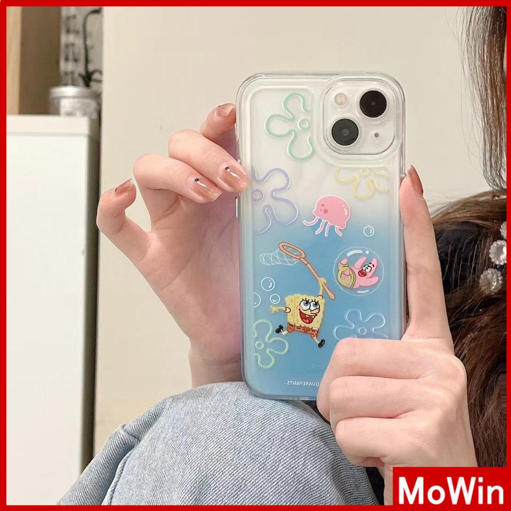 iPhone Case Silicone Soft Case Clear Case Thickened Shockproof Protection Camera Metal Button Cartoon Cute Compatible For iPhone 11 Pro Max 13 Pro Max 12 Pro Max 7Plus xr XS Max