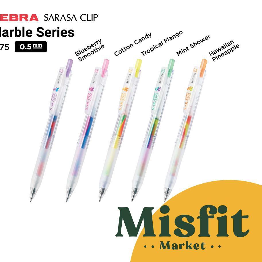 

DISKON !!! 9.9 ZEBRA SARASA CLIP JJ75 Gel Pen 0.5 mm Marble Series [KODE 344]