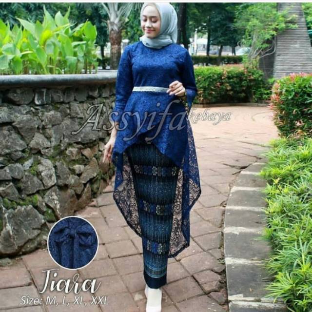 Set kebaya pinguin brokat tiara / kebaya modern 1/kebaya muslim/kebaya wisuda