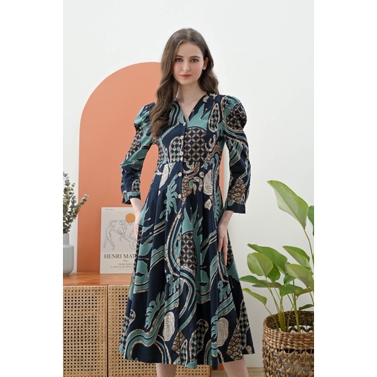 Dress Batik 258 AYU/ Dress Batik Wanita Modern