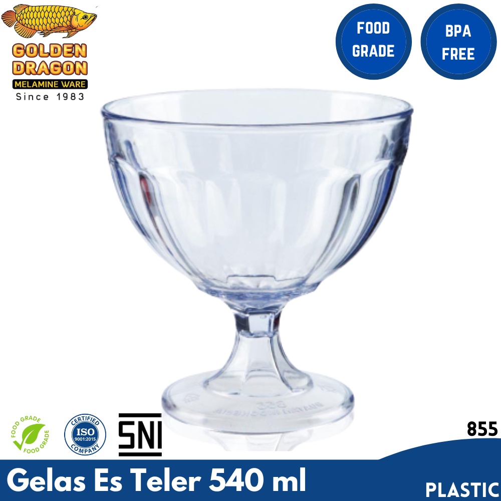 Gelas Es Teler 540 ml Plastik Golden Dragon Houseware / Mug Cangkir Es Sop Duren
