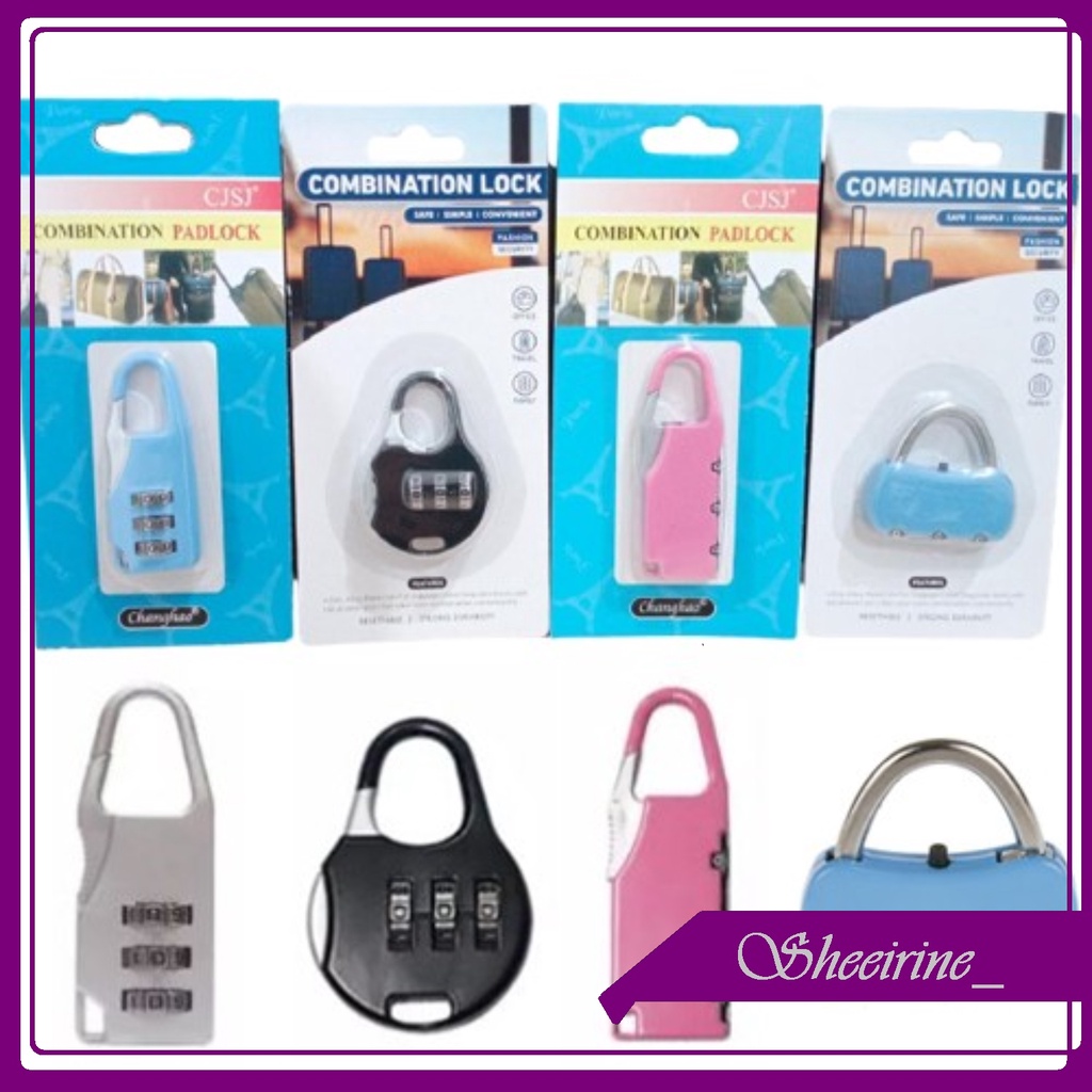 kunci gembok kombinasi kecil padlock coded untuk tas ransel koper