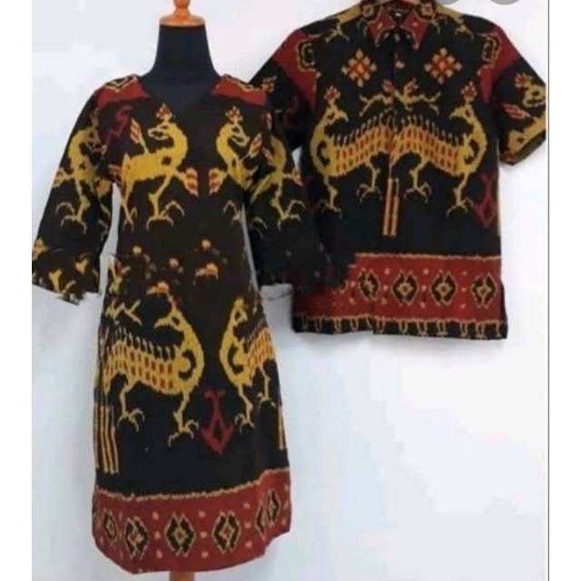 Cople baju tenun motif sumba premium antik