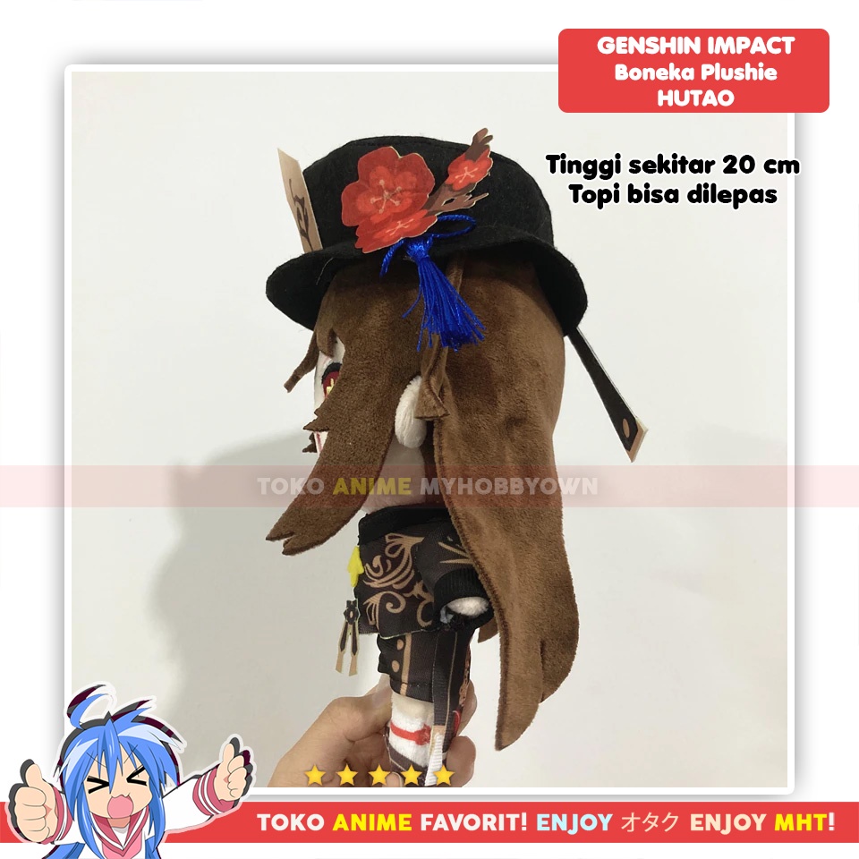 Boneka Anime Karakter Genshin Impact Hutao Plushie Doll