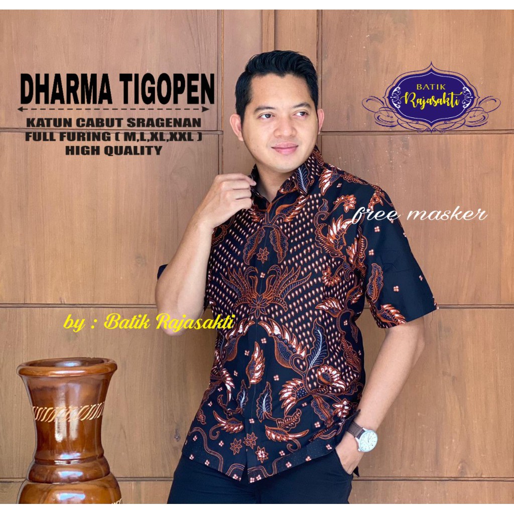 DARMARENDRA RAJASAKTI KEMEJA BATIK SOLO PRIA LENGAN PENDEK LAPIS FURING ATASAN BATIK PREMIUM MODERN KATUN HALUS BAHUWIRYA  BANAMITRA BANAMITRA PUTIH BANGSAWAN BAYU PUTRA BERLIAN BIRU BHARATAYUDA BIMASENA BIRENDRA BIRU INDAH BRAHMAKERTA BRAHMAKERTA MERAH