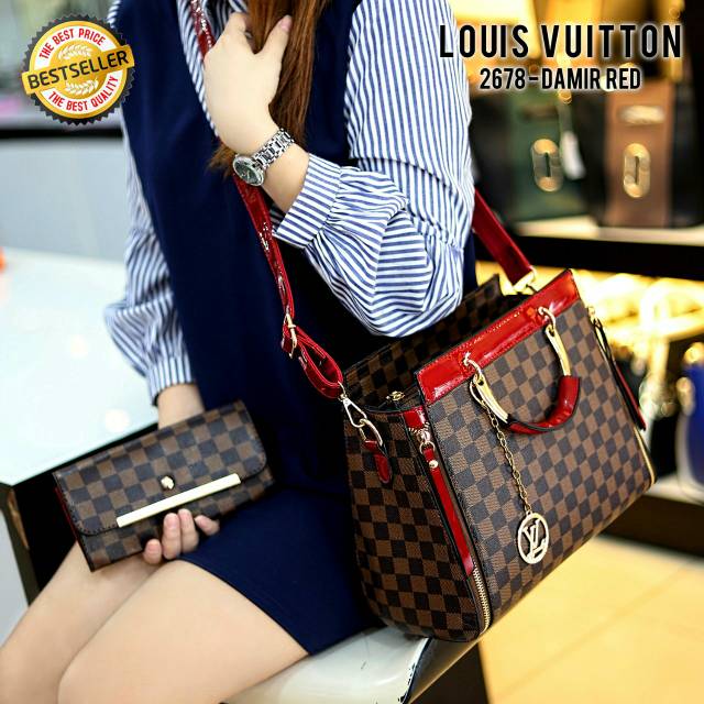 RESTOK 👉 Bag Louis Vuitton 2678 
Set Dompet