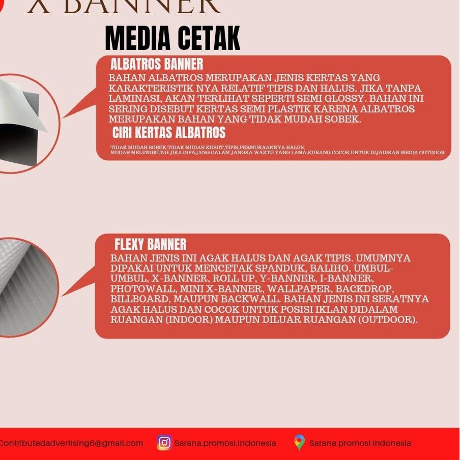 ◄ X Banner 60x160cm / X Banner / Rangka X Banner / Tiang X Banner ❈