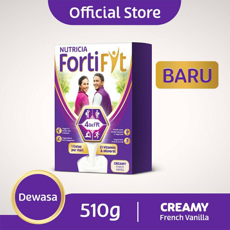 Susu Nutricia Fortifit Creamy French Vanila Susu Dewasa 510GR - HARGA PROMO