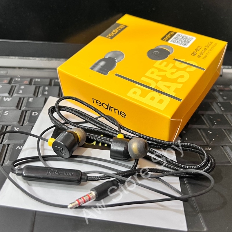 Headset Realme Super Bass Stereo With Microphone Earphone Realme 2 Pro 3 Pro 5 Pro 6 Pro 7i 8i C11 C12 C15 C17 C20 C25 C31 C35