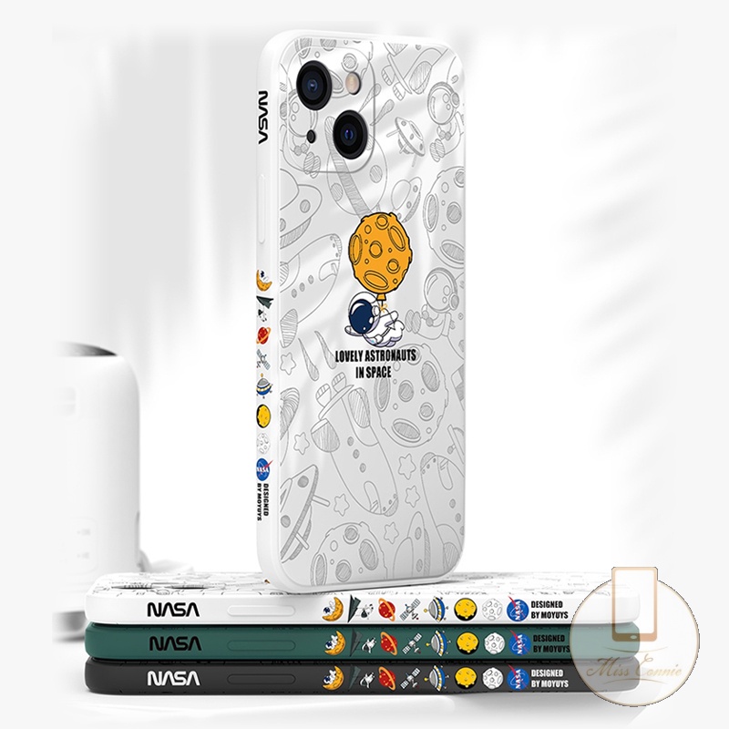 Case Motif Nasa Astronaut Untuk Infinix Hot 10 Play 11 Play 5 6 11 11s 9 Hot 10 Hot 10s Hot 10T Hot 10Lite Note8