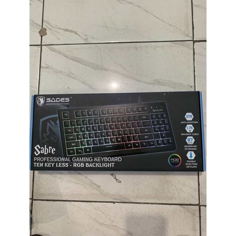 Sades Sabre RGB Gaming Keyboard TKL Slim Original