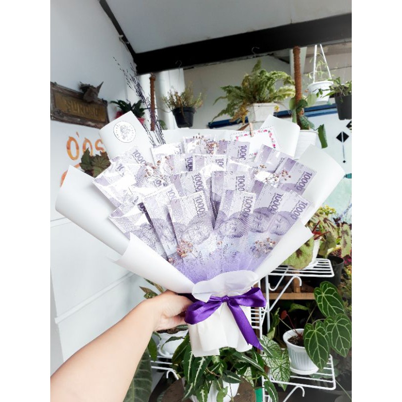 BUKET UANG BENERAN PECAHAN SEPULUH RIBUAN | REAL MONEY BOUQUET | KADO WISUDA | HADIAH BUAT PACAR