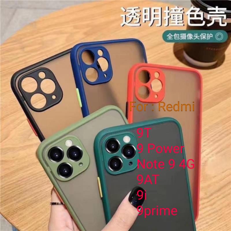 Case Redmi 9T 9power 9AT 9i 9prime Lens Full Matte Hardcase Elegan warna warni Casing Cover Aerocase