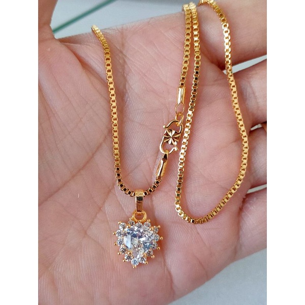 Kalung Xuping Permata Lapis Emas Kalung Love Permata