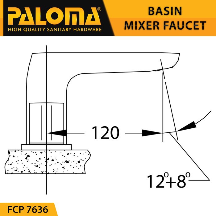 PALOMA FCP 7636 Keran Mixer Wastafel Panas Dingin Kran Air ROSE GOLD