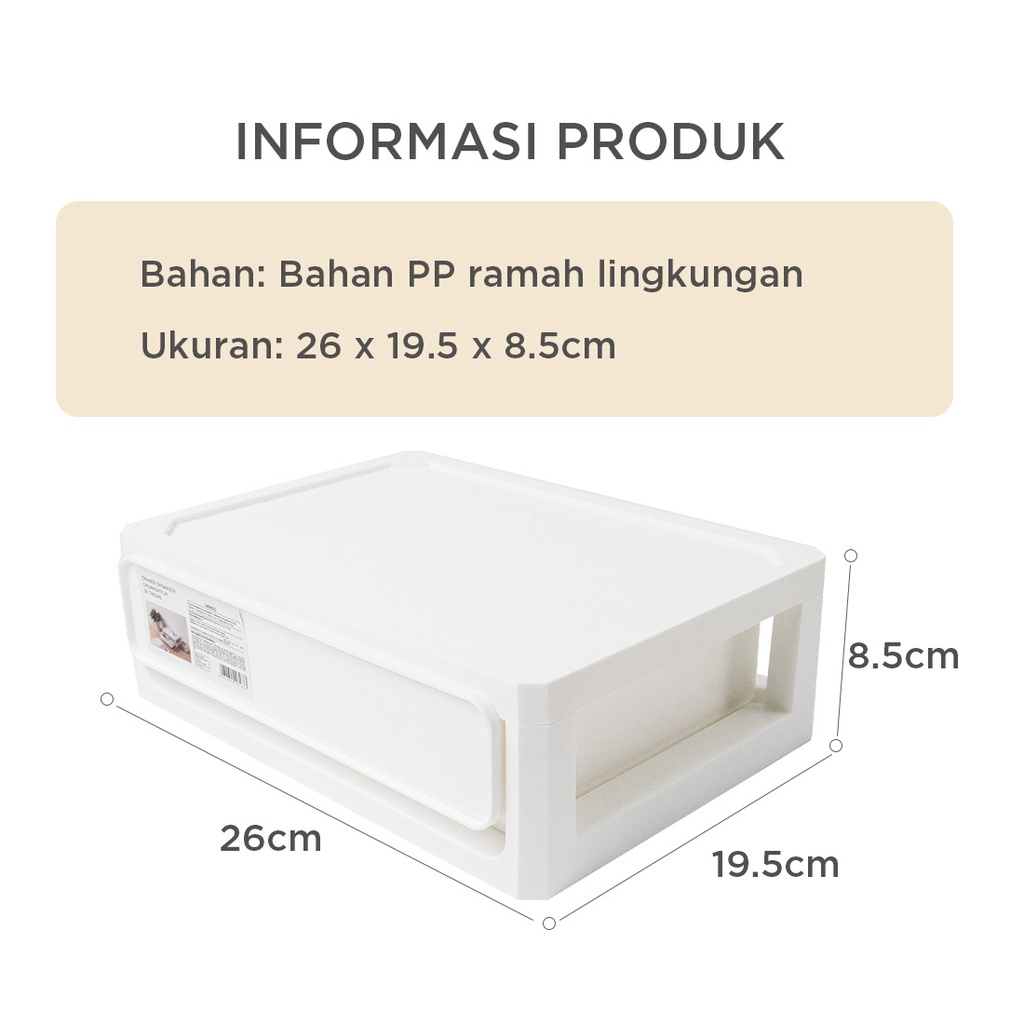 MINISO COSMETIC STORAGE DRAWER KOTAK KOSMETIC RAK KOSMETIK BOX PENYIMPANAN SERBAGUNA KOTAK ORGANIZER