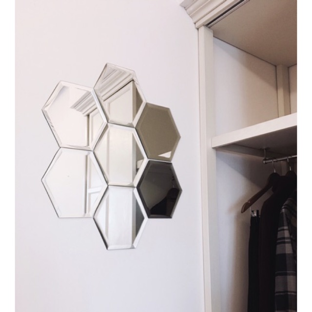 Hexagonal Bevel Mirror 10 pcs