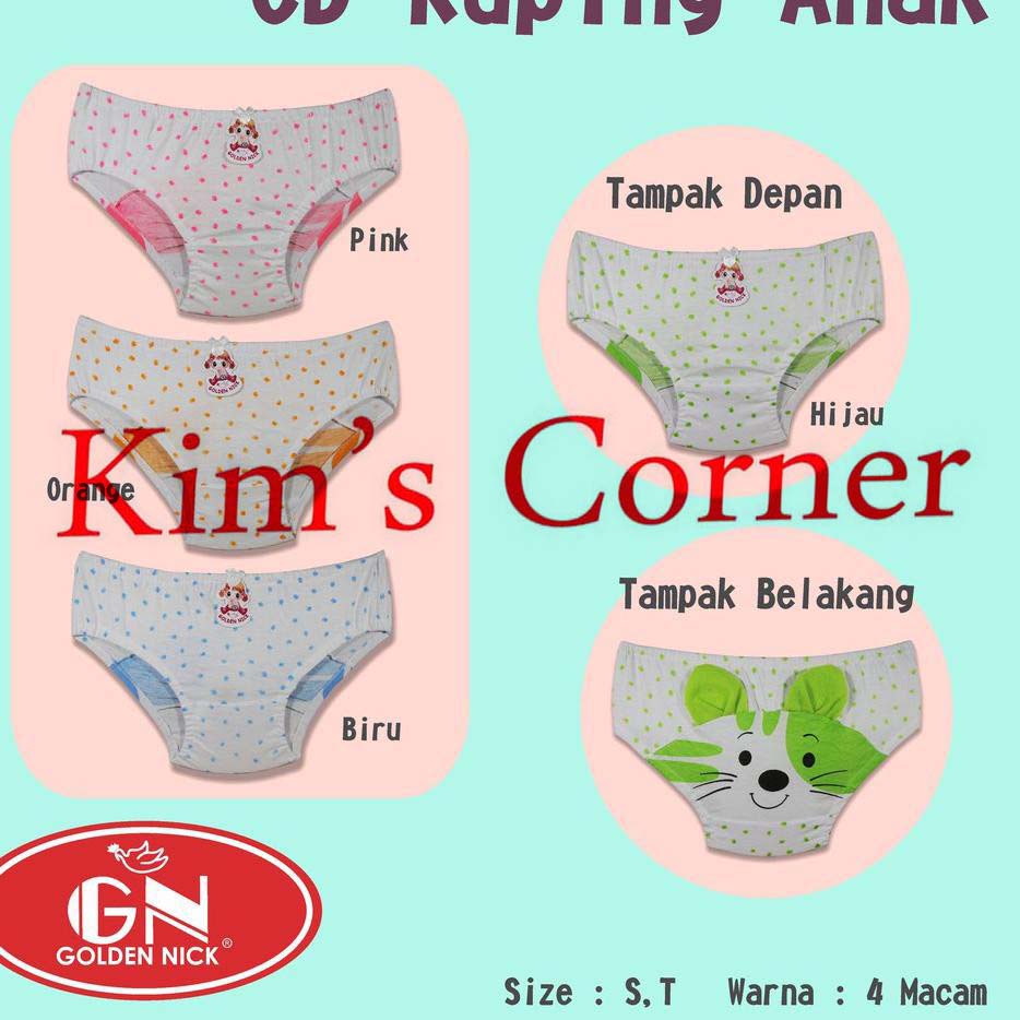 CELANA DALAM ANAK GOLDEN NICK CD ANAK GOLDEN NICK KUPING CD KERITING 1PCS