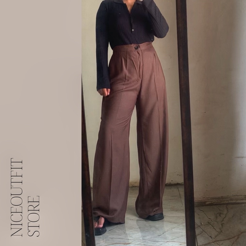 KULOT HIGHWAISTED, KULOT HW BAHAN RAYON, KULOT HW VIRAL TIKTOK, KULOT HW MURAH, CELANA KAIN HW