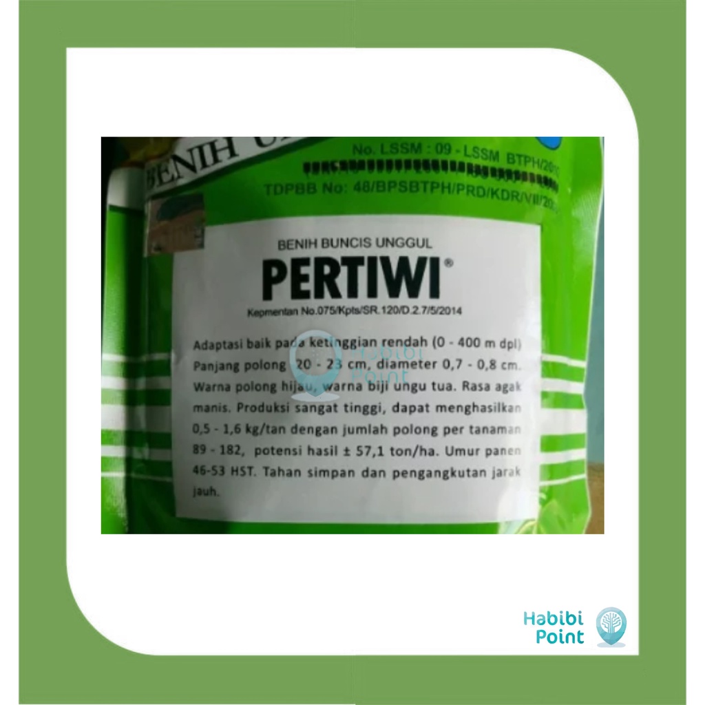 BUNCIS PERTIWI (500 GRAM) - Benih Buncis pertiwi / Bibit Buncis Pertiwi 500g / benih buncis unggul/R