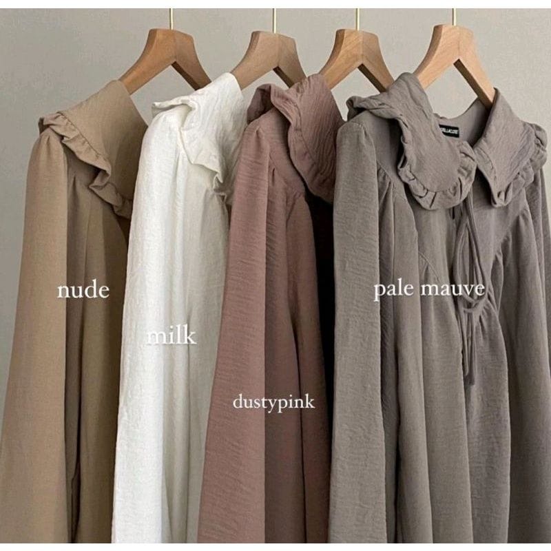 Tq88indonesia Baju Blouse Wanita Terbaru /  Lavita Blouse CRINCLE / Blus / Baju Atasan Wanita Kekinian