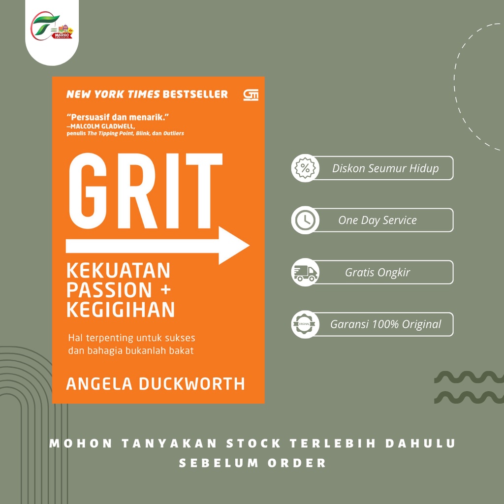 Jual GRIT KEKUATAN PASSION + KEGIGIHAN (HAL TERPENTING UNTUK SUKSES