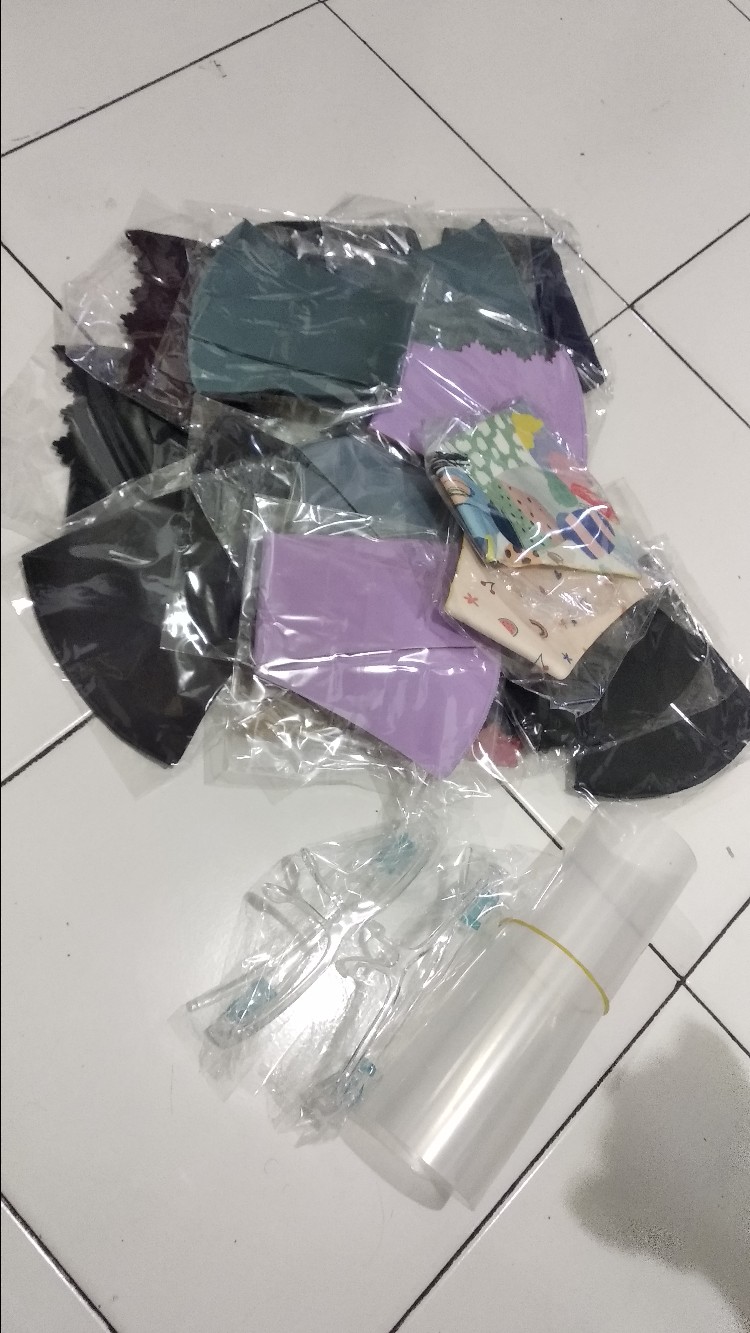 Face Shield Pelindung Wajah, Bahan Mika Import